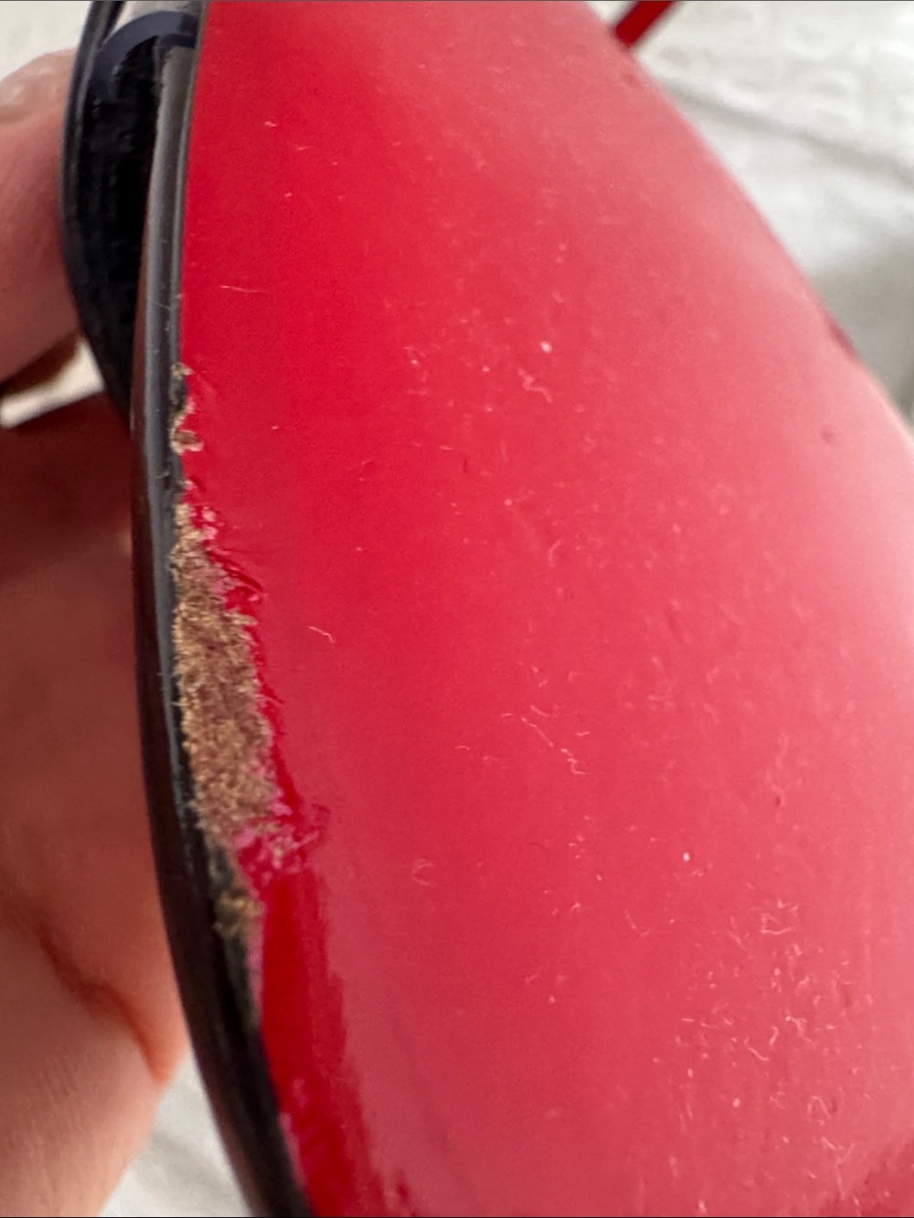 Christian Louboutin Black Patent Asymmetric Strap Slingbacks - Picture 8 of 8